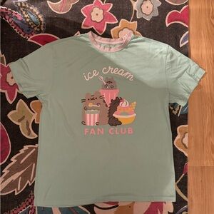 PUSHEEN ICE CREAM CLUB RINGER SHIRT SIZE XL